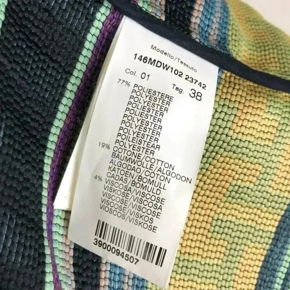 MSGM Women’s Cross Zip Sleeveless Multicolor Vest Size 38 Made in Italy - Picture 9 of 16